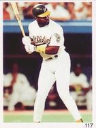 1992 Red Foley Stickers #117 Dave Henderson Front