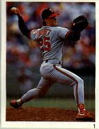 1993 Red Foley Stickers #1 Jim Abbott Front