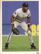 1993 Red Foley Stickers #14 Barry Bonds Front