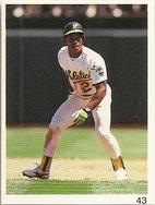 1993 Red Foley Stickers #43 Rickey Henderson Front