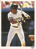 1993 Red Foley Stickers #107 Barry Bonds Front