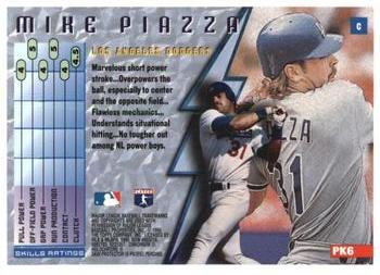 1995 Finest - Power Kings #PK6 Mike Piazza Back