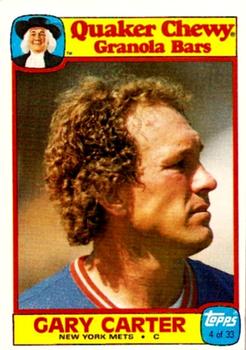 1986 Topps Quaker Granola Baseball #9 Dave Parker Cincinnati Reds