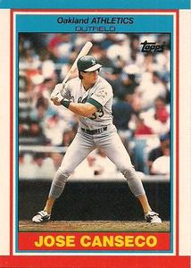 1989 Topps UK Minis #12 Jose Canseco Front