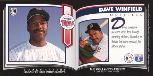 1993 Diamond Marks Bookmarkers #NNO Dave Winfield Back
