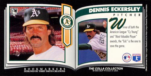 1993 Diamond Marks Bookmarkers #NNO Dennis Eckersley Back