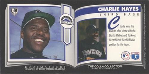 1993 Diamond Marks Bookmarkers #NNO Charlie Hayes Back
