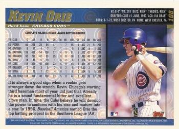 1998 Topps - Inaugural Devil Rays #108 Kevin Orie Back