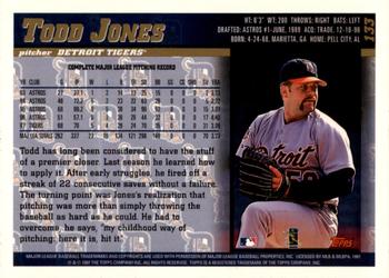 1998 Topps - Inaugural Devil Rays #133 Todd Jones Back