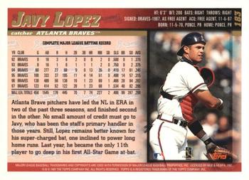 1998 Topps - Inaugural Devil Rays #183 Javy Lopez Back