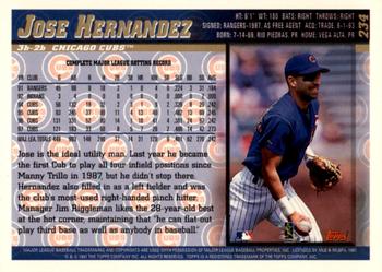 1998 Topps - Inaugural Devil Rays #234 Jose Hernandez Back