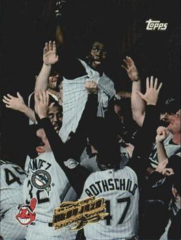 1998 Topps - Inaugural Devil Rays #283 Marlins Win World Series Front