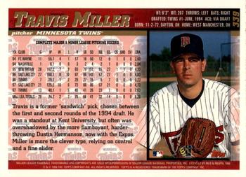 1998 Topps - Inaugural Devil Rays #339 Travis Miller Back