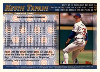 1998 Topps - Inaugural Devil Rays #453 Kevin Tapani Back