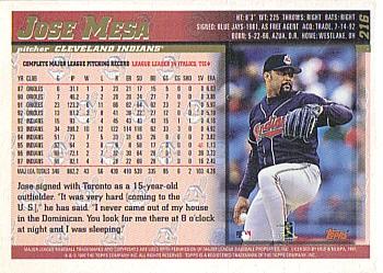 1998 Topps - Inaugural Diamondbacks #216 Jose Mesa Back