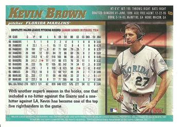 1998 Topps - Inaugural Diamondbacks #6 Kevin Brown Back