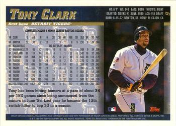 1998 Topps - Inaugural Diamondbacks #9 Tony Clark Back