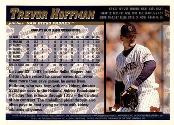 1998 Topps - Inaugural Diamondbacks #57 Trevor Hoffman Back