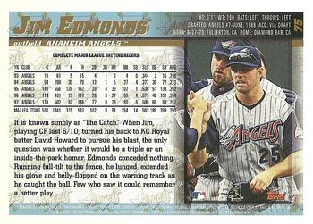 1998 Topps - Inaugural Diamondbacks #75 Jim Edmonds Back