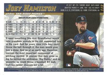 1998 Topps - Inaugural Diamondbacks #112 Joey Hamilton Back
