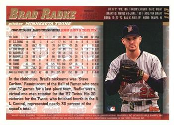 1998 Topps - Inaugural Diamondbacks #113 Brad Radke Back