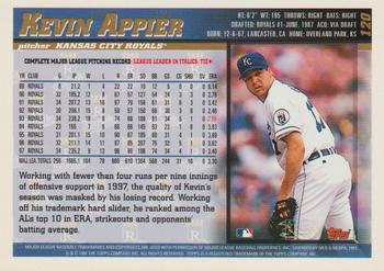1998 Topps - Inaugural Diamondbacks #120 Kevin Appier Back