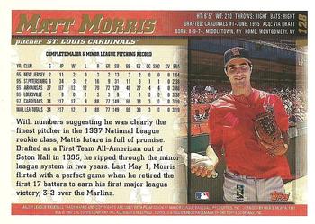 1998 Topps - Inaugural Diamondbacks #128 Matt Morris Back
