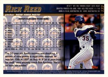 1998 Topps - Inaugural Diamondbacks #132 Rick Reed Back