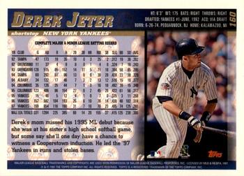 1998 Topps - Inaugural Diamondbacks #160 Derek Jeter Back
