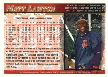 1998 Topps - Inaugural Diamondbacks #208 Matt Lawton Back