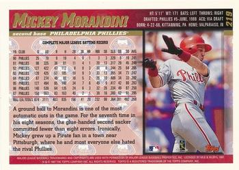1998 Topps - Inaugural Diamondbacks #219 Mickey Morandini Back