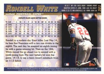 1998 Topps - Inaugural Diamondbacks #301 Rondell White Back