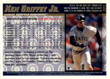 1998 Topps - Inaugural Diamondbacks #321 Ken Griffey Jr. Back