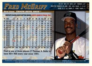 1998 Topps - Inaugural Diamondbacks #349 Fred McGriff Back