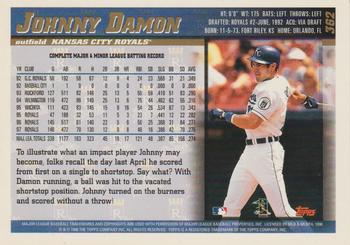 1998 Topps - Inaugural Diamondbacks #362 Johnny Damon Back
