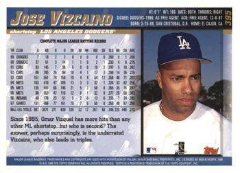 1998 Topps - Inaugural Diamondbacks #395 Jose Vizcaino Back