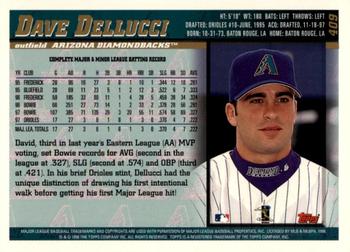 1998 Topps - Inaugural Diamondbacks #409 Dave Dellucci Back