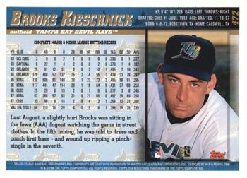 1998 Topps - Inaugural Diamondbacks #472 Brooks Kieschnick Back