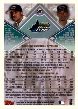 1998 Topps - Inaugural Diamondbacks #501 Cedrick Bowers / Marcus McCain Back