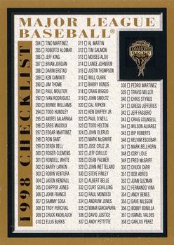 1998 Topps - Inaugural Diamondbacks #502 Checklist: 284-442 Front