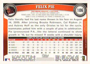 2011 Topps #106 Felix Pie Back