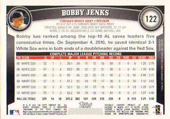 2011 Topps #122 Bobby Jenks Back