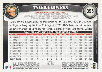 2011 Topps #395 Tyler Flowers Back