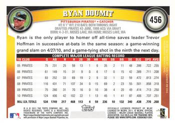 2011 Topps #456 Ryan Doumit Back
