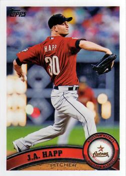 2011 Topps #499 J.A. Happ Front