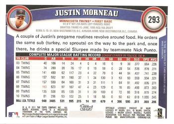 2011 Topps #293 Justin Morneau Back