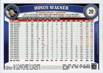 2011 Topps #20 Honus Wagner Back