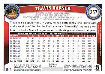 2011 Topps #257 Travis Hafner Back