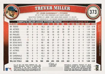 2011 Topps #373 Trever Miller Back