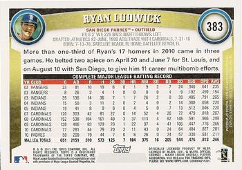 2011 Topps #383 Ryan Ludwick Back